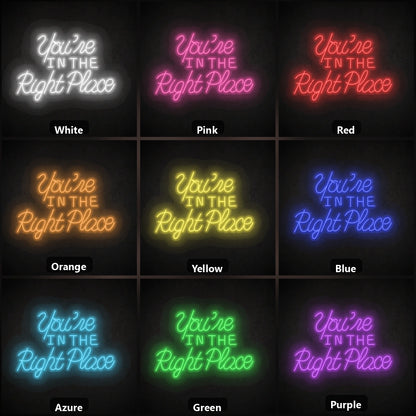 You Re Business Wall Art LED Neon Sign color grid