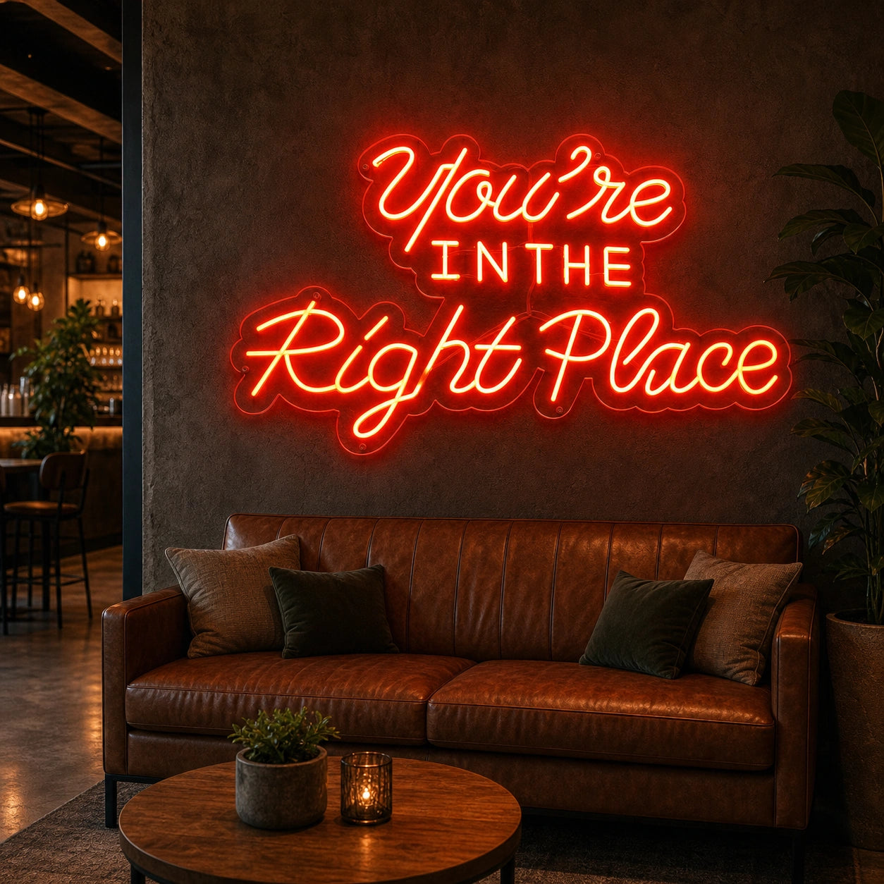 You Re Business Wall Decor LED Neon Sign real lifestyle scene