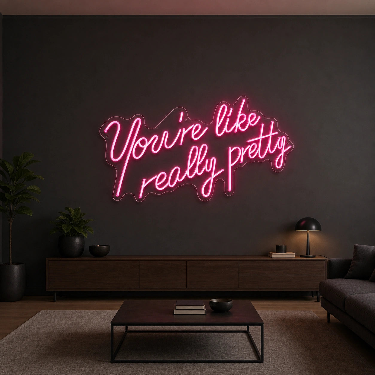 You Re Like Really Pretty Wall Art LED Neon Sign size image
