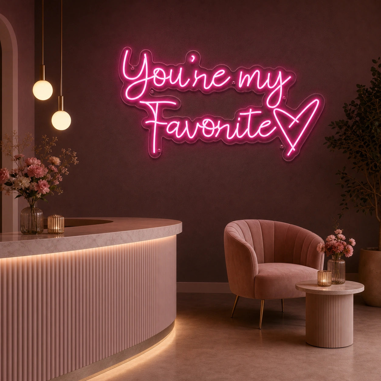 You Re My Favorite LED Neon Sign size image