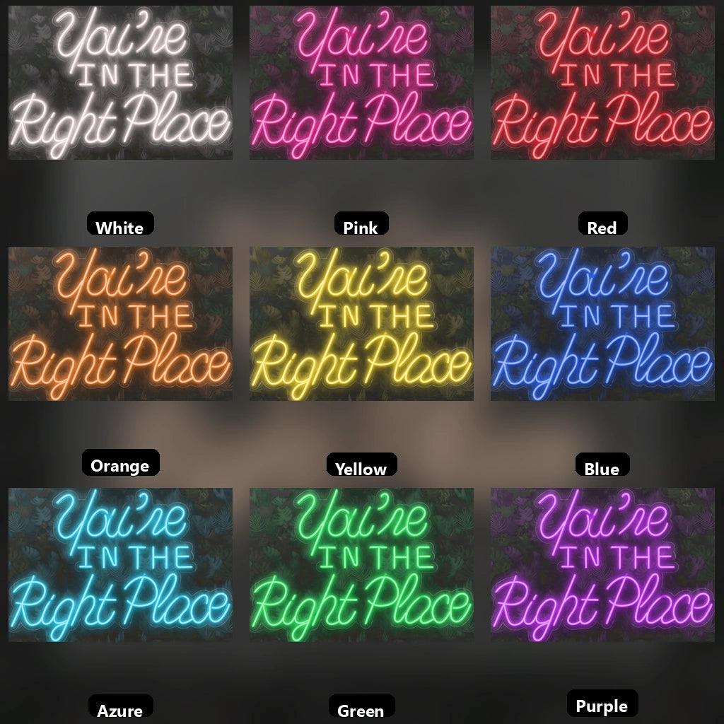 You Re Wall Decor LED Neon Sign - 05 Color Grid