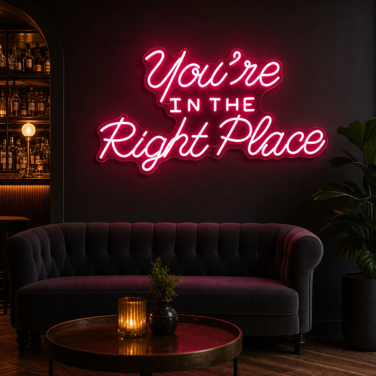 You Re Wall Decor LED Neon Sign Garage Man Cave Neon Sign real lifestyle scene