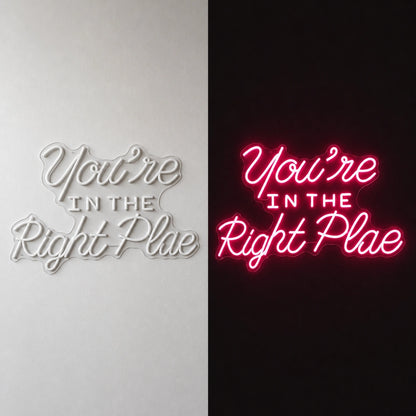 You Re Wall Decor LED Neon Sign Garage Man Cave Neon Sign day and night comparison