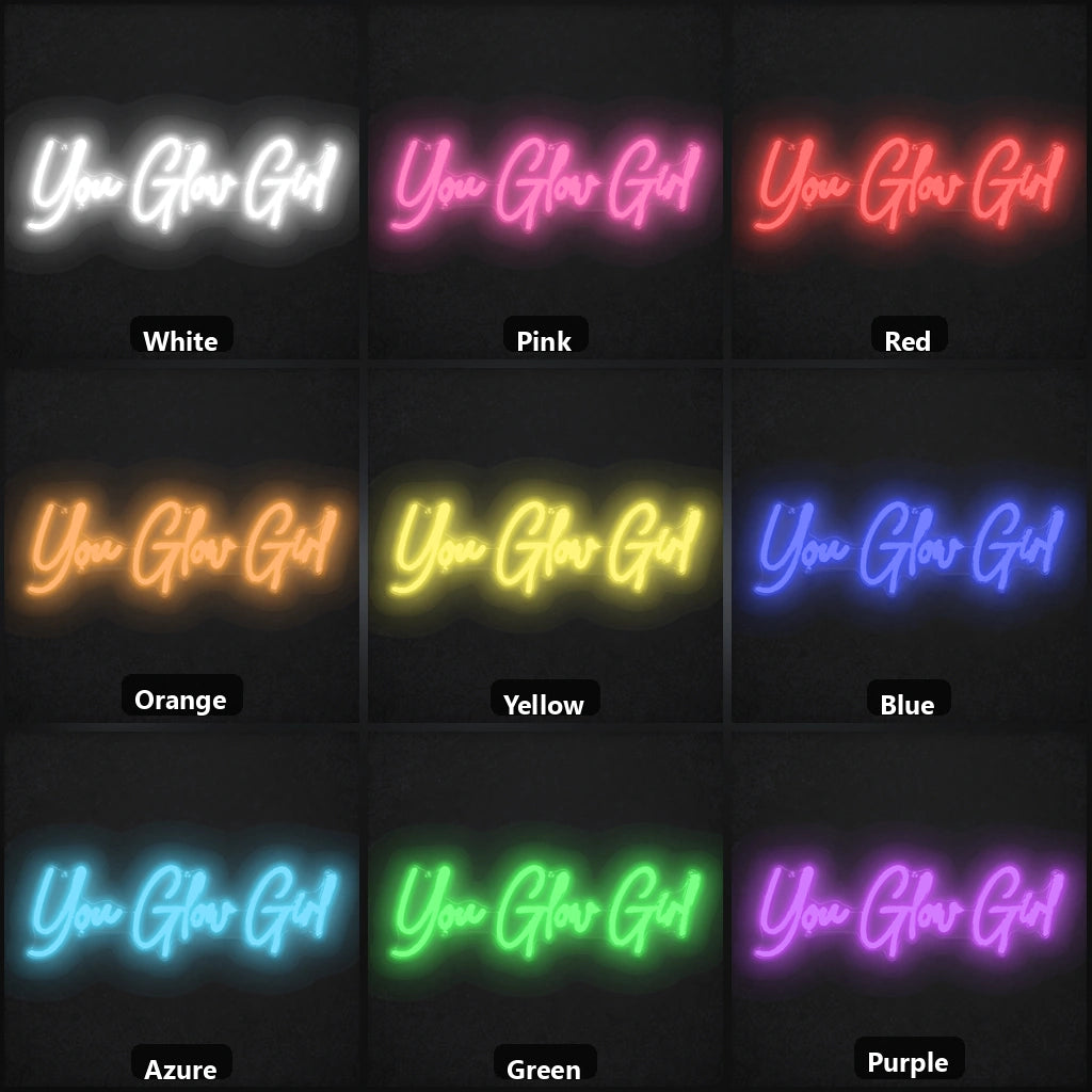 You Re Your Girl LED Neon Sign color grid
