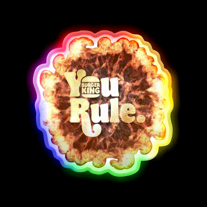 You Rule Fast Food Led Neon Sign For Burger Place Rgb Color - LED neon sign close-up detail