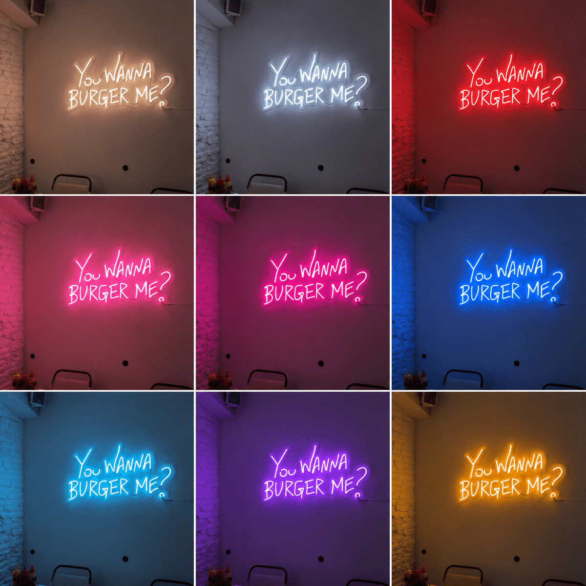 You Wanna Burger Me LED Neon Sign - Shineneon