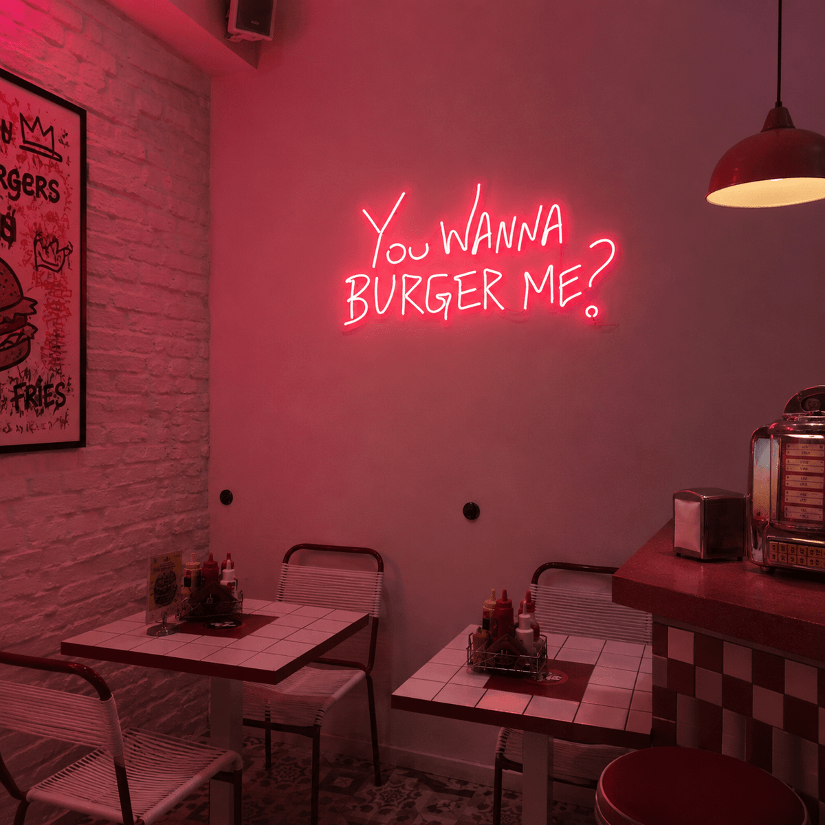 You Wanna Burger Me LED Neon Sign - Shineneon