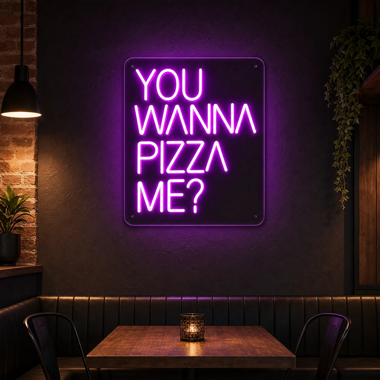 You Wanna Pizza Me LED Neon Sign Garage Man Cave Neon Sign high-converting product image