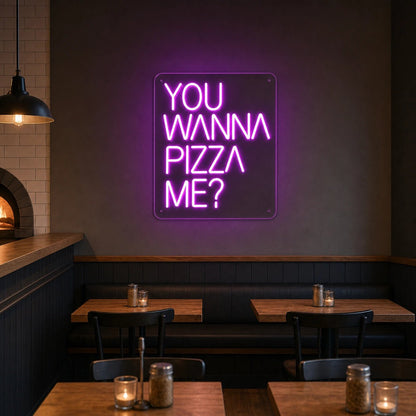 You Wanna Pizza Me LED Neon Sign Garage Man Cave Neon Sign - Shineneon