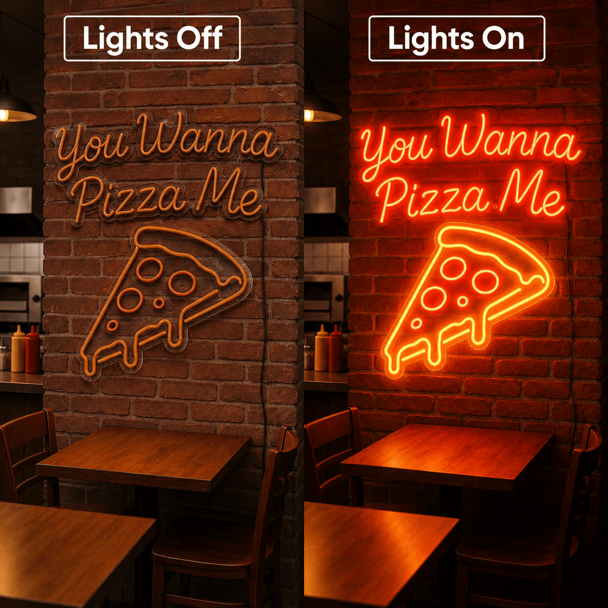 You Wanna Pizza Me LED Neon Sign Home Wall Art - Shineneon