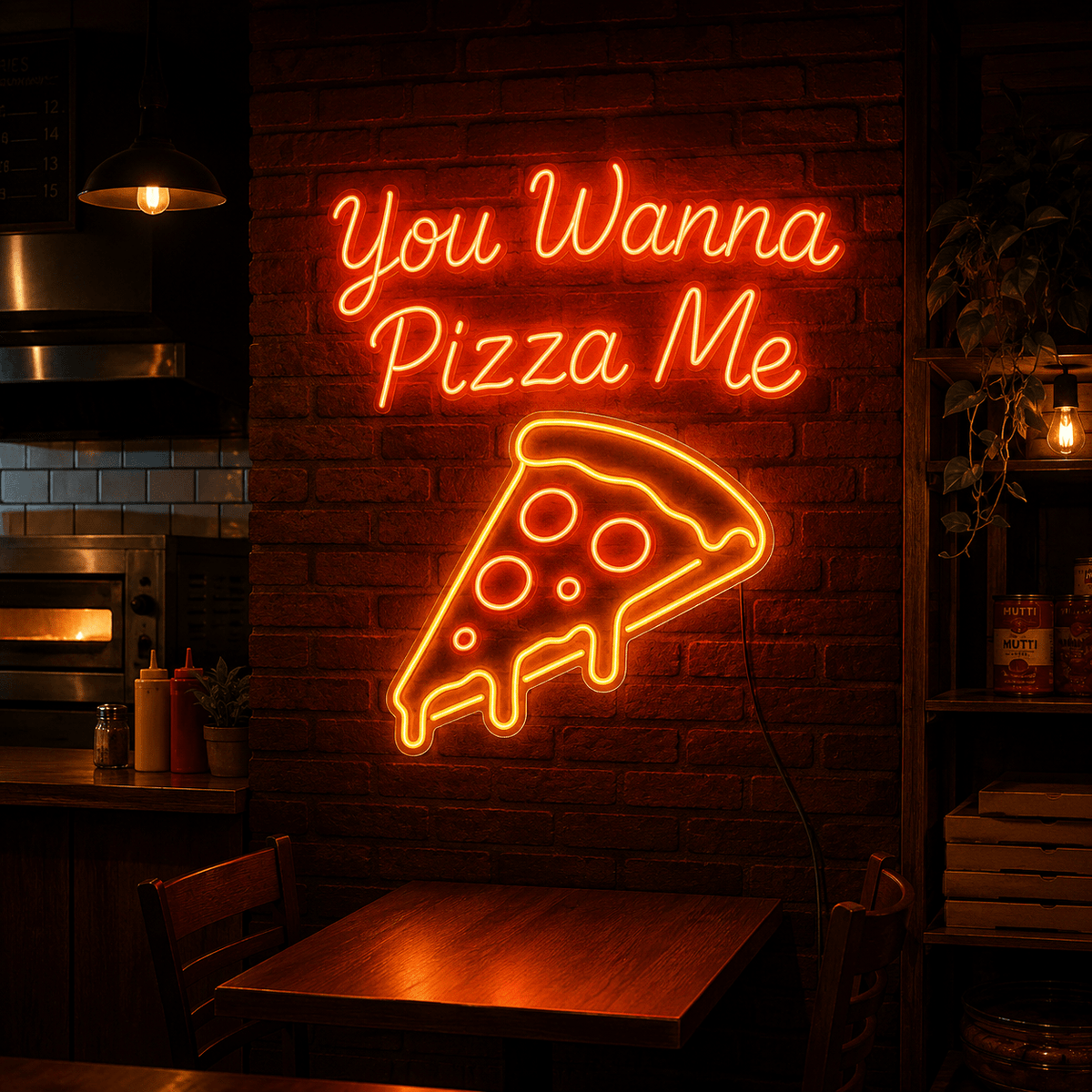 You Wanna Pizza Me LED Neon Sign Home Wall Art - Shineneon