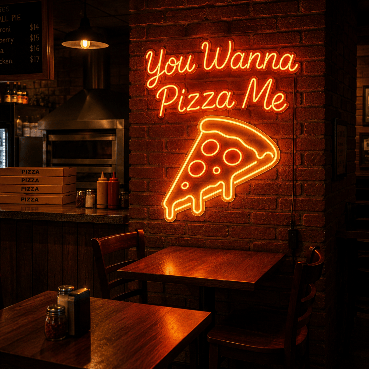 You Wanna Pizza Me LED Neon Sign Home Wall Art - Shineneon