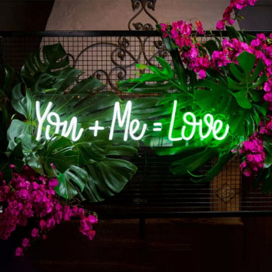 You+me=love Led Sign Business Neon Sign