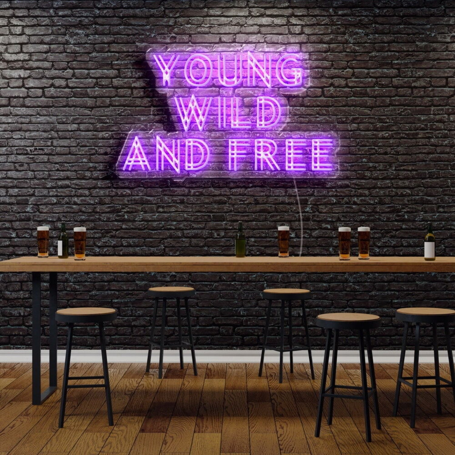 Young Wild And Free Led Neon Sign - Shineneon