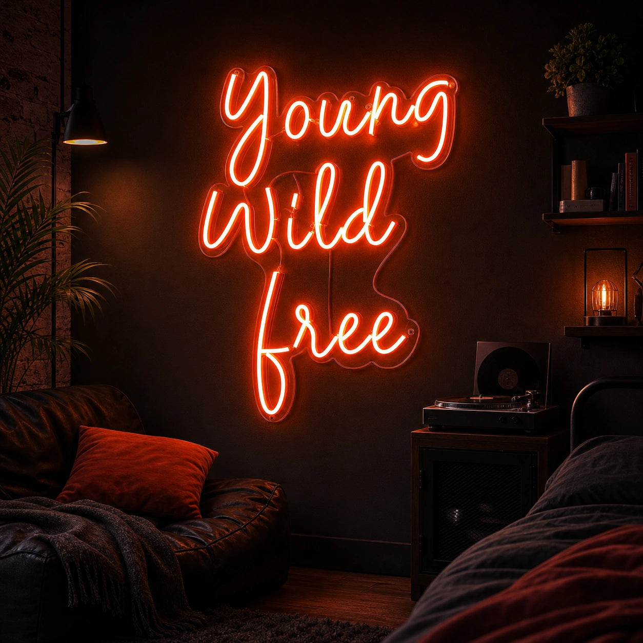 Young Wild Free LED Neon Sign high-converting product image