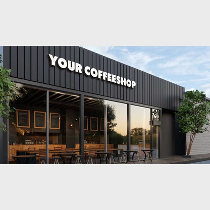 Your Coffeeshop 3D Frontlit Channel Letters Led Light Sign