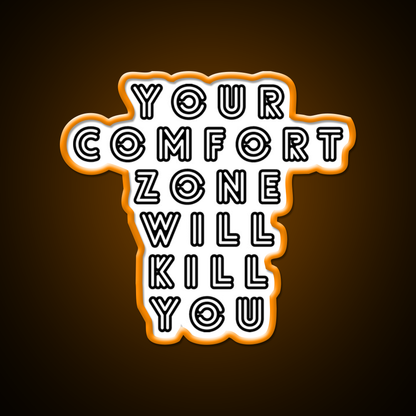 Your Comfort Zone Will Kill You Gym Fitness Led Neon Sign Rgb Color