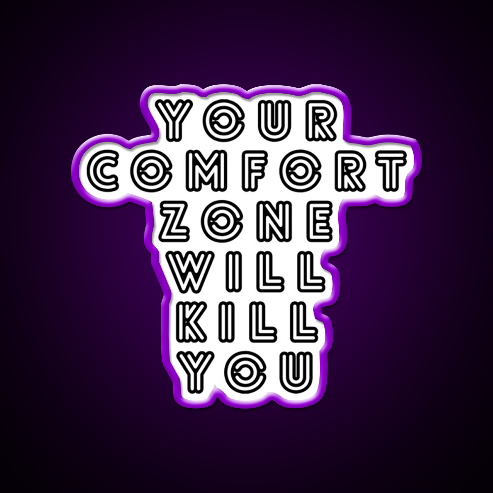 Your Comfort Zone Will Kill You Gym Fitness Led Neon Sign Rgb Color