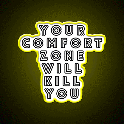 Your Comfort Zone Will Kill You Gym Fitness Led Neon Sign Rgb Color