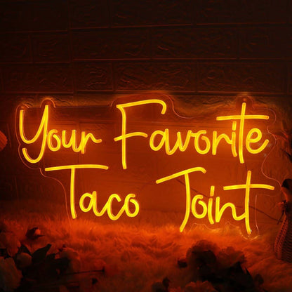 Your Favorite Taco Joint Orange Neon Sign For Mexican Restaurants | Shineneon