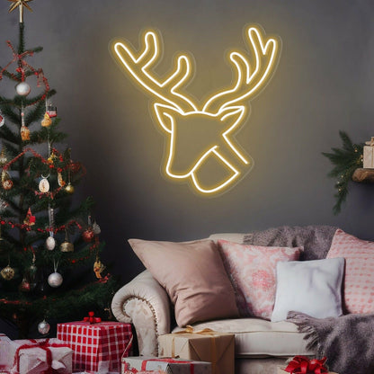 Your Festivities Elk Happy Holidays Neon Sign For Christmas | Shineneon