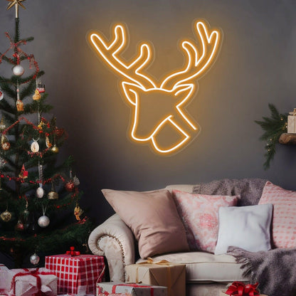 Your Festivities Elk Happy Holidays Neon Sign For Christmas | Shineneon