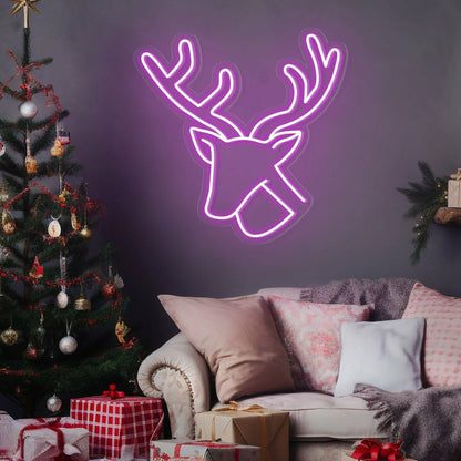 Your Festivities Elk Happy Holidays Neon Sign For Christmas | Shineneon
