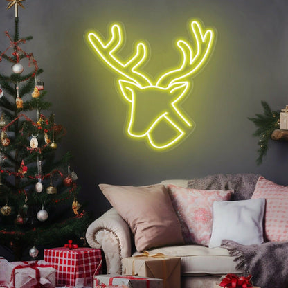 Your Festivities Elk Happy Holidays Neon Sign For Christmas | Shineneon