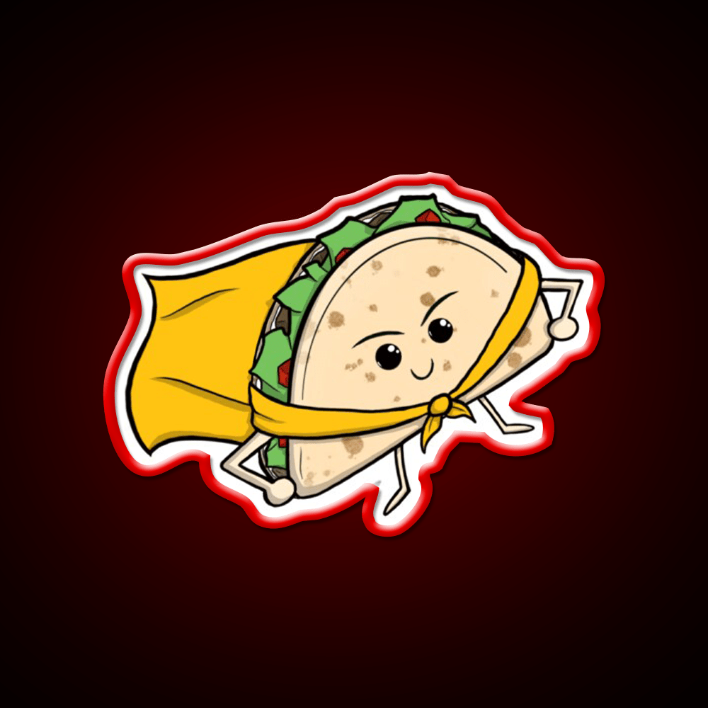 Your Gyro Is Here Wearing A Nice Cape Taco Led Neon Sign Rgb Color - Shineneon