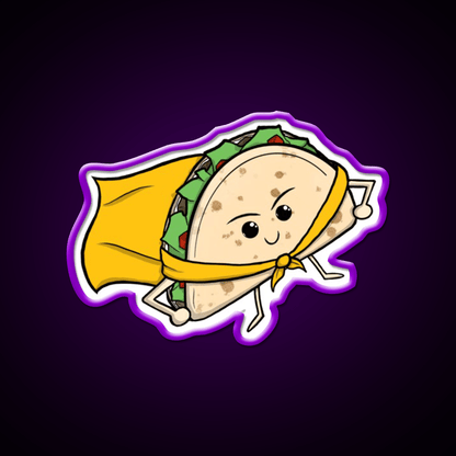 Your Gyro Is Here Wearing A Nice Cape Taco Led Neon Sign Rgb Color - Shineneon
