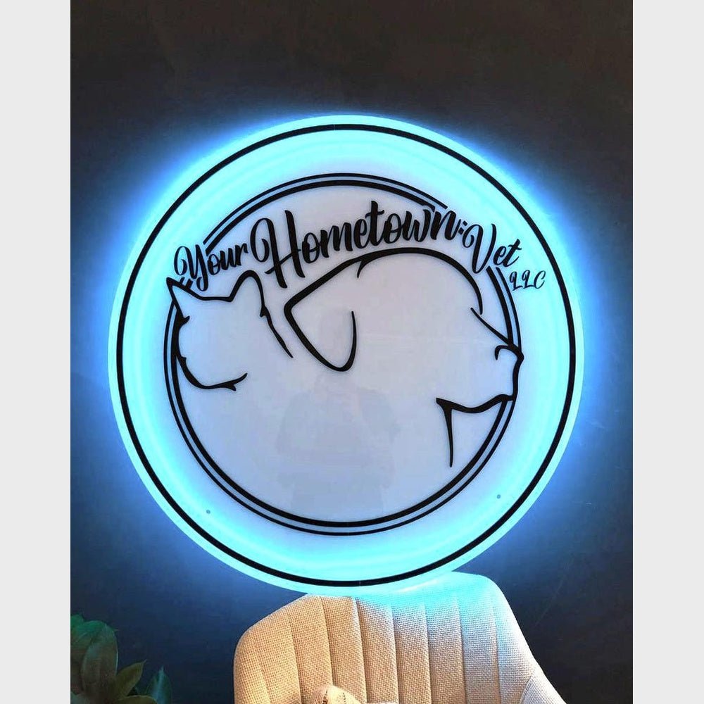 Your Hometown Acrylic Business Logo Sign - Shineneon