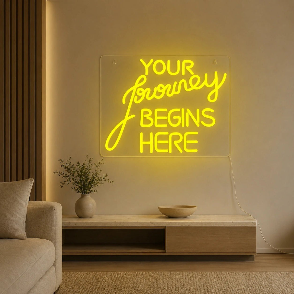 Your Journey Begins Here LED Neon Sign - Shineneon