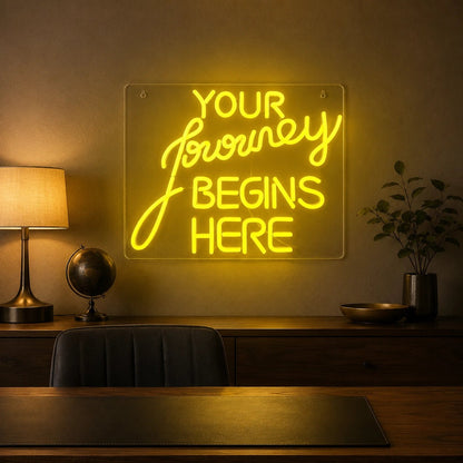 Your Journey Begins Here LED Neon Sign - Shineneon