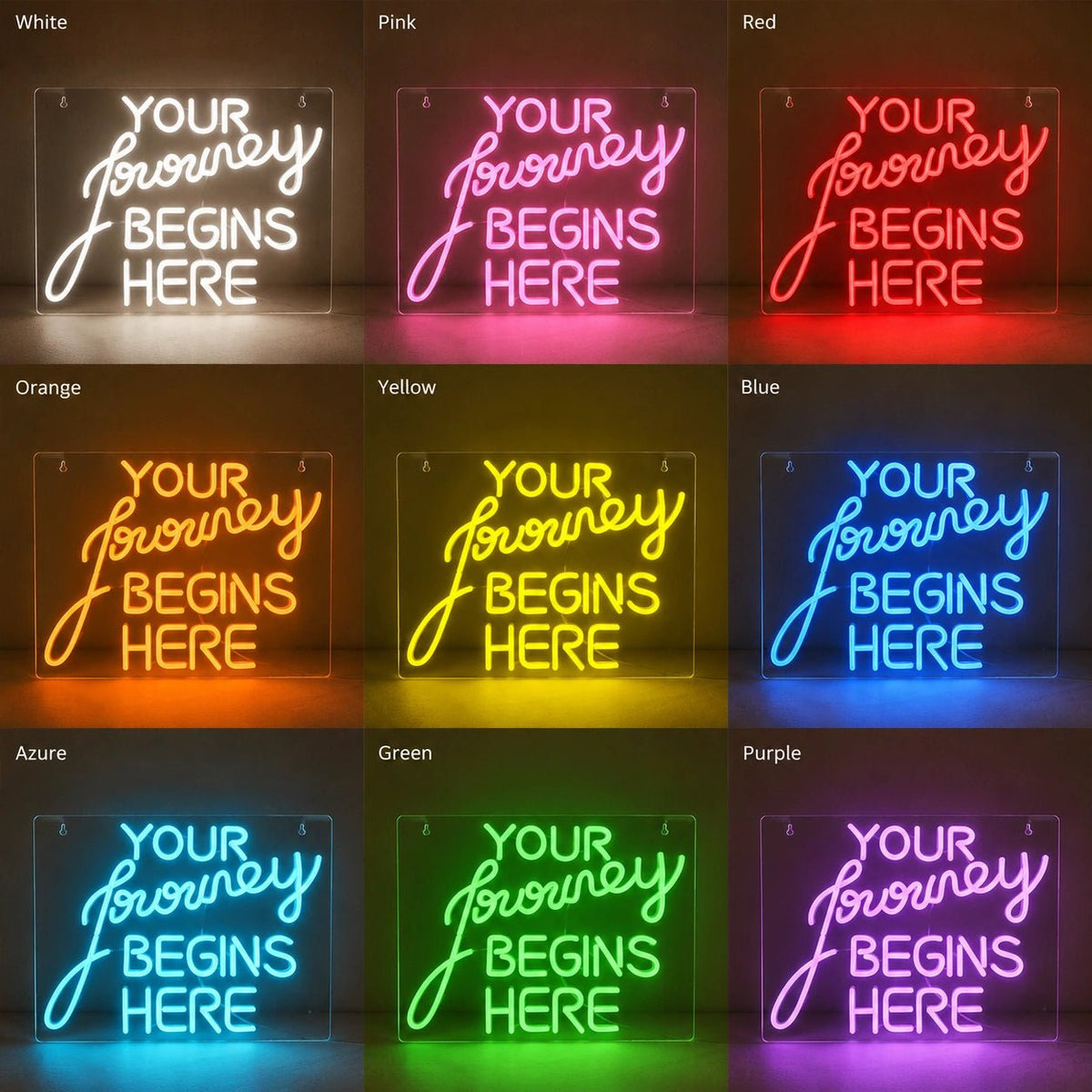 Your Journey Begins Here LED Neon Sign - Shineneon