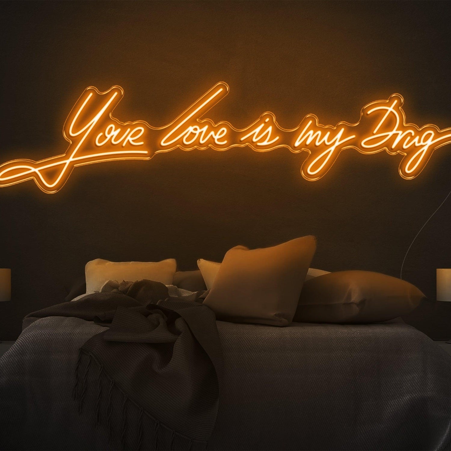Your Love Is My Drug Purple Led Neon Sign For Bedroom Wall Decor | Shineneon