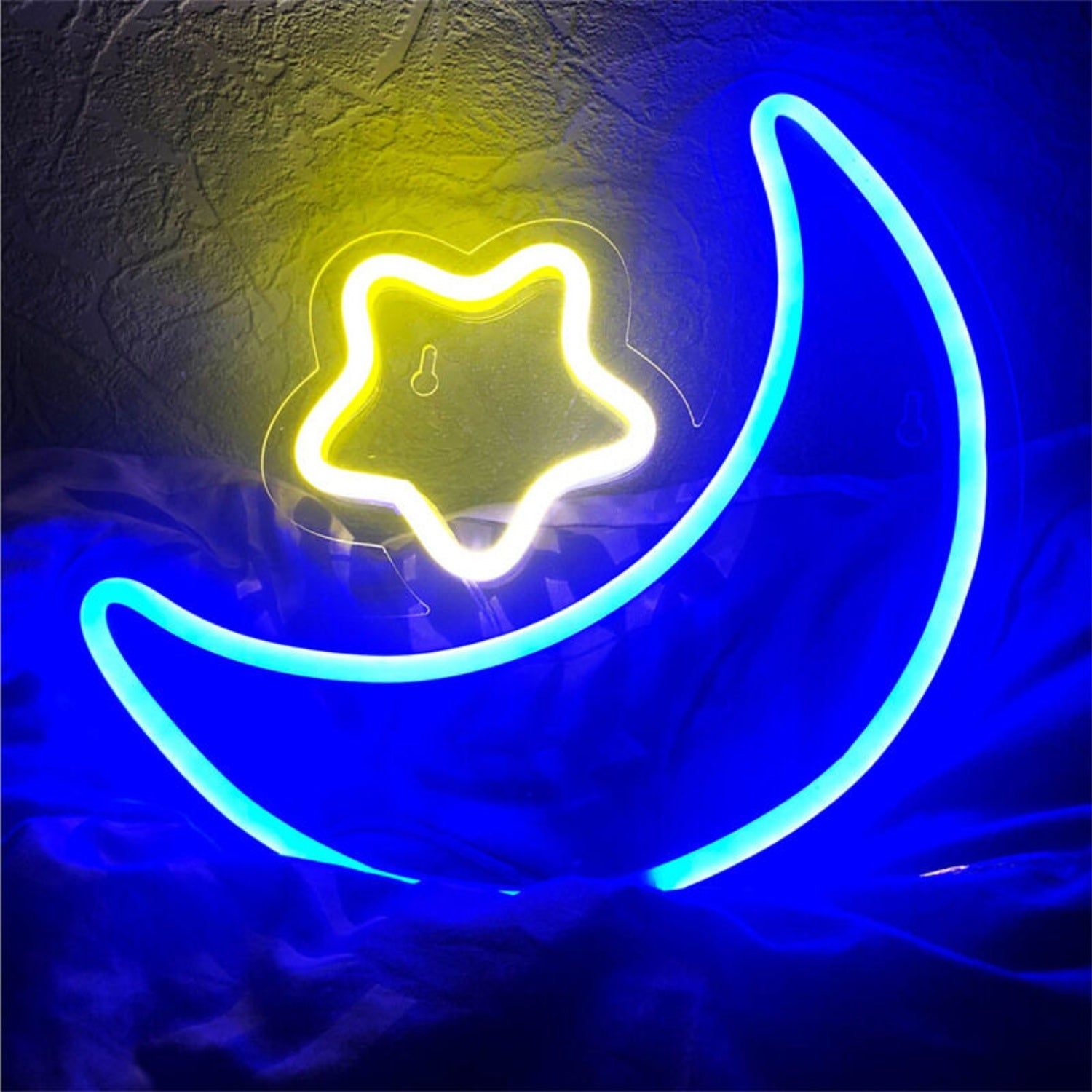 Your Nights Moon And Star Led Neon Sign For Dreamy Home Decor | Shineneon