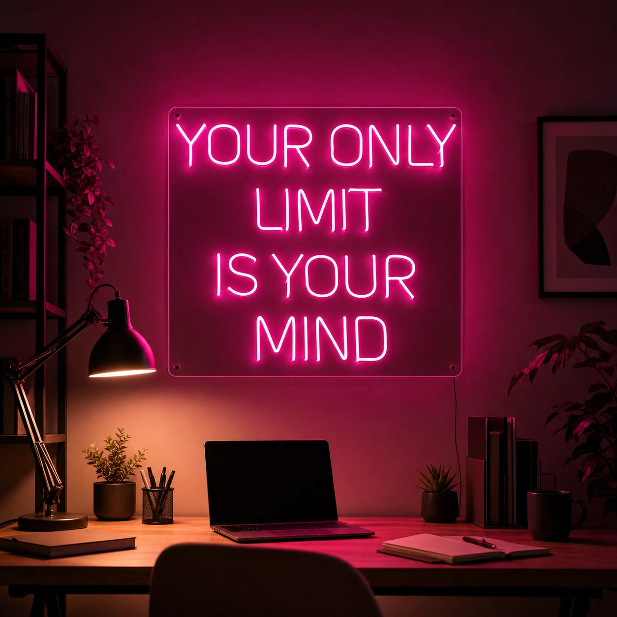 Your Only Limit Is Mind LED Neon Sign real lifestyle scene