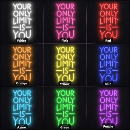 Your Only Limit Is You LED Neon Sign color grid
