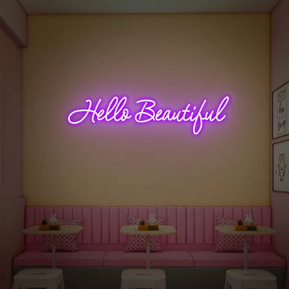 Your Space Hello Beautiful Neon Sign Wall Art | Shineneon