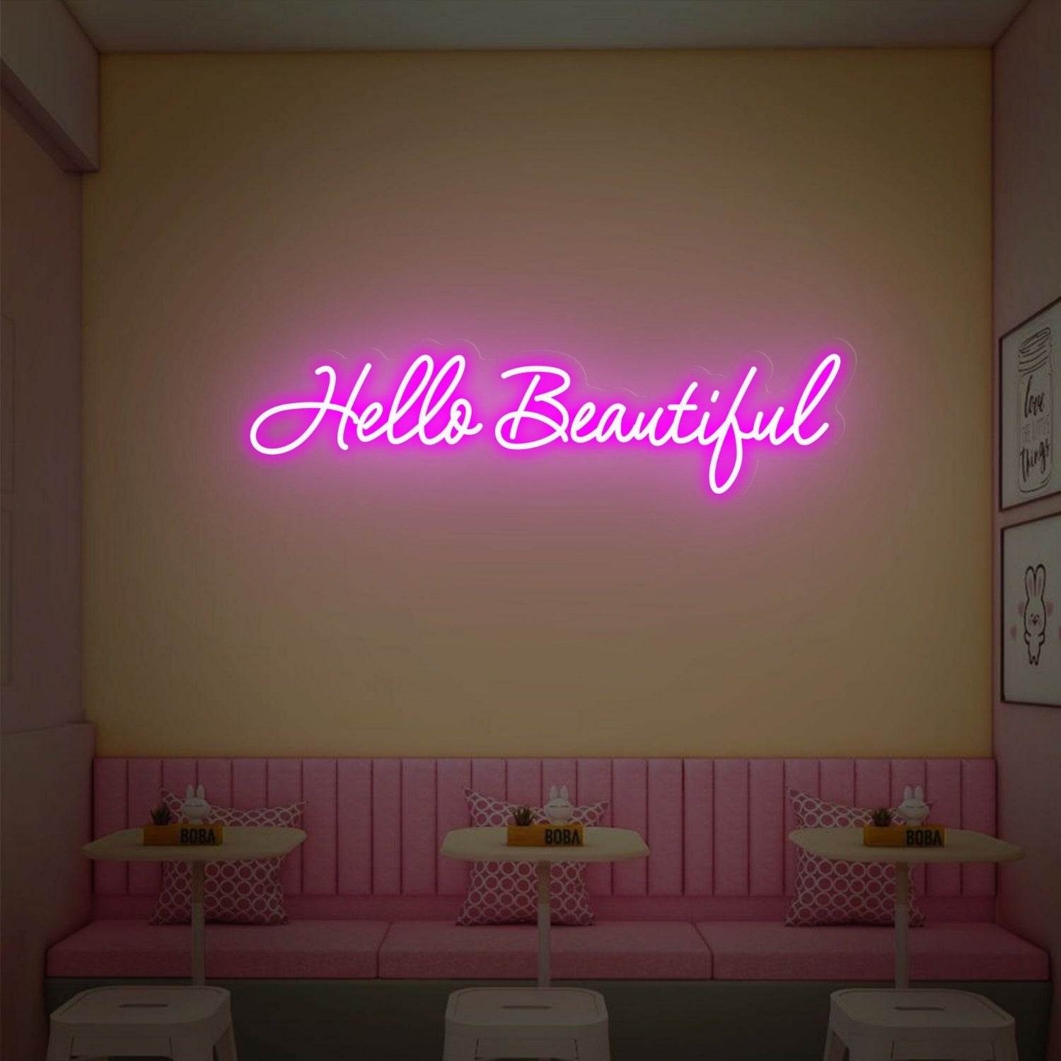 Your Space Hello Beautiful Neon Sign Wall Art | Shineneon