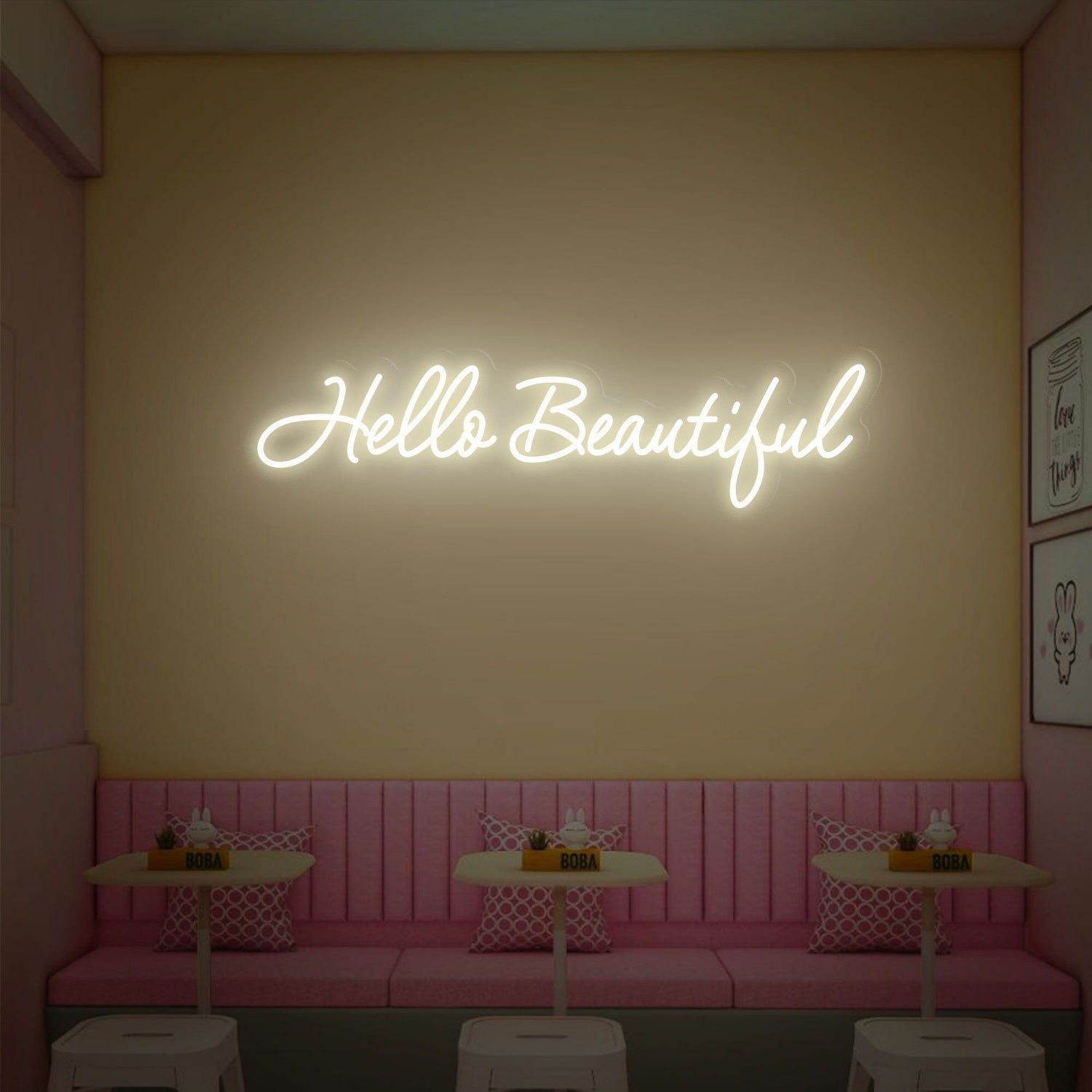 Your Space Hello Beautiful Neon Sign Wall Art | Shineneon
