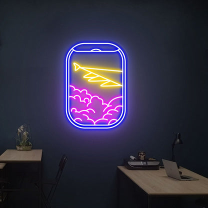 Your Space Plane Window View Neon Sign For Home | Shineneon