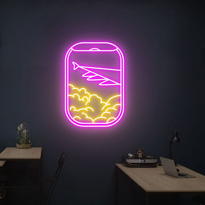 Your Space Plane Window View Neon Sign For Home | Shineneon