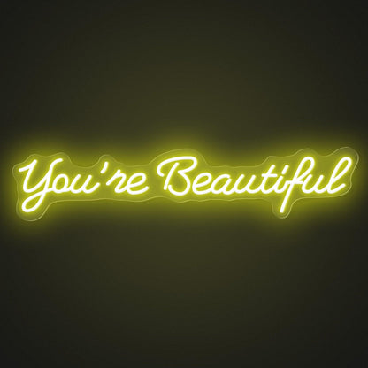 Youre Beautiful Pink Script Led Neon Sign For Home Bedroom Salon | Shineneon