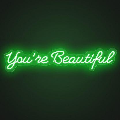 Youre Beautiful Pink Script Led Neon Sign For Home Bedroom Salon | Shineneon