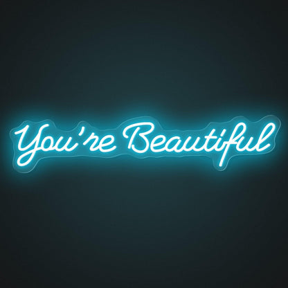 Youre Beautiful Pink Script Led Neon Sign For Home Bedroom Salon | Shineneon