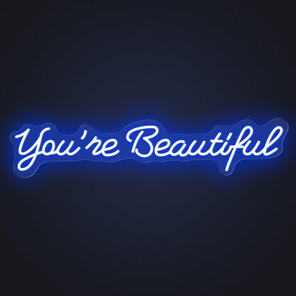 Youre Beautiful Pink Script Led Neon Sign For Home Bedroom Salon | Shineneon