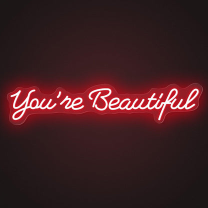 Youre Beautiful Pink Script Led Neon Sign For Home Bedroom Salon | Shineneon