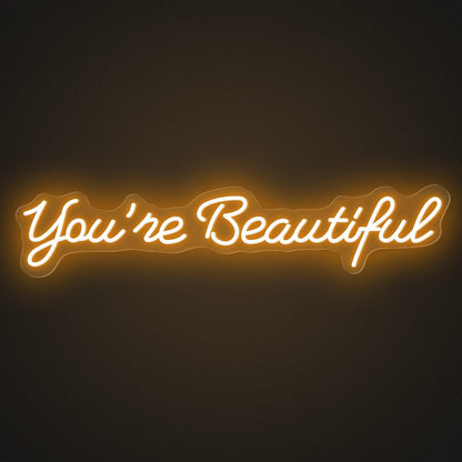 Youre Beautiful Pink Script Led Neon Sign For Home Bedroom Salon | Shineneon