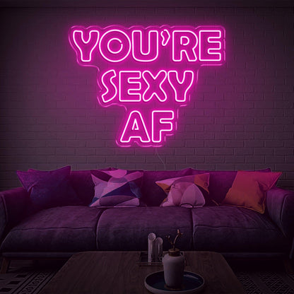 Youre Beauty Af White Led Neon Sign For Modern Living Room Decor | Shineneon